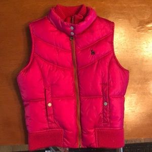 Old Navy pink fall vest.